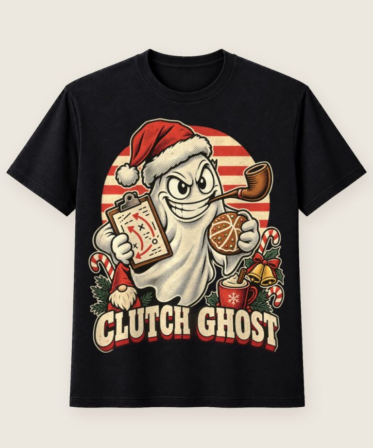 T-Shirt mit Motiv „Christmas Geist Coach in letzter Aktion“ – Weihnachts-T-Shirts