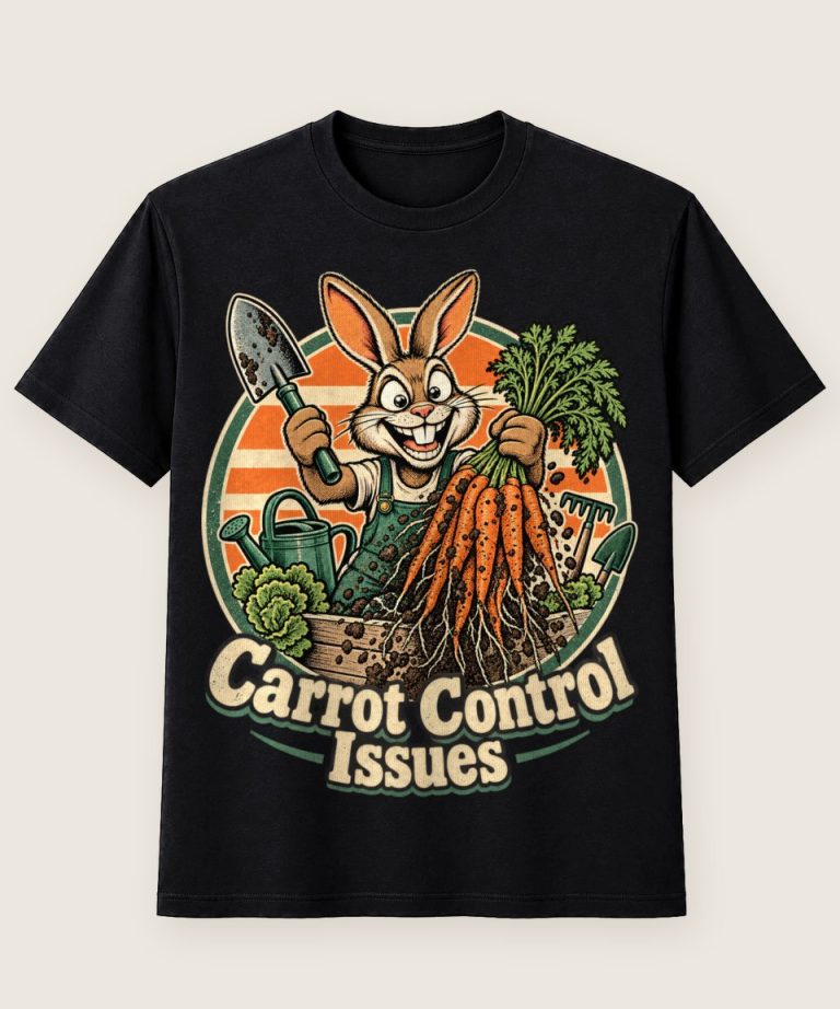 T-Shirt mit Motiv „Gemüsegärtnern Carrot Control Issues Kaninchen“ – Hobby & Freizeit T-Shirts