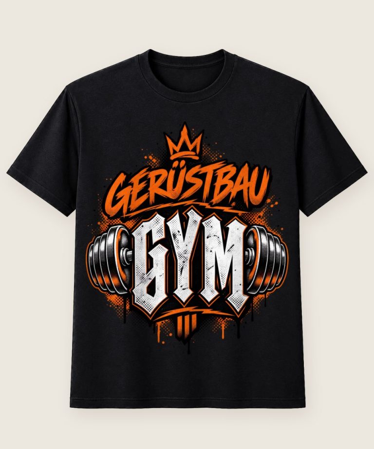 T-Shirt mit Motiv „Gerüstbau Gym - Handwerk / Handwerker“ – Gerüstbauer T-Shirts