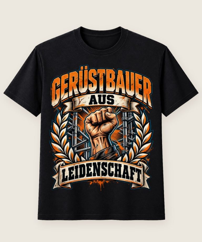 T-Shirt mit Motiv „Gerüstbauer aus Leidenschaft - Handwerk / Handwerker“ – Gerüstbauer T-Shirts