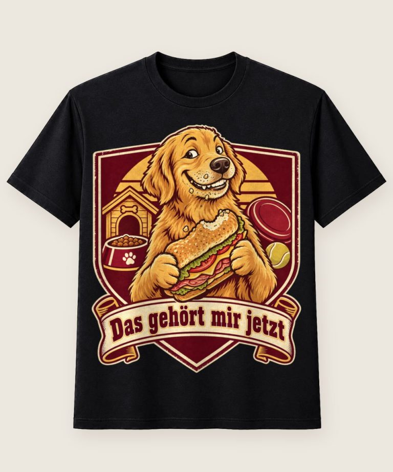 T-Shirt mit Motiv „Golden-Retriever-Sandwich-Dieb für Erwachsene“ – Hobby & Freizeit T-Shirts