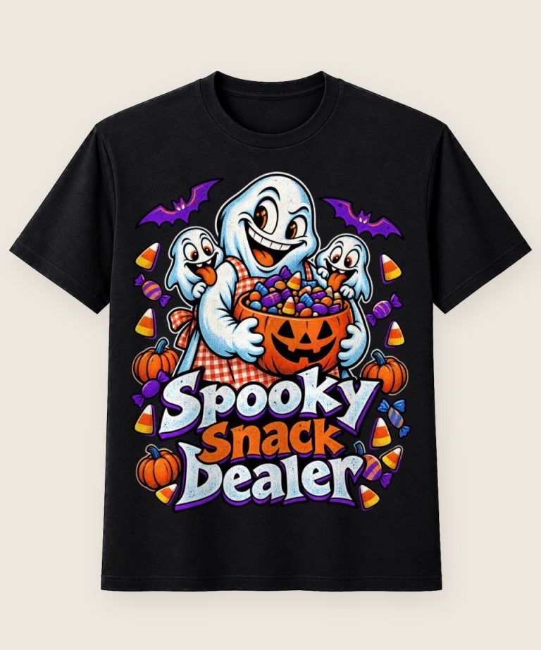 T-Shirt mit Motiv „Halloween Oma Spooky Snack Dealer Geister“ – Halloween T-Shirts