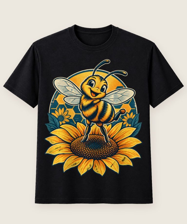T-Shirt mit Motiv „Imker Biene Mit Sonnenblume“ – Hobby & Freizeit T-Shirts