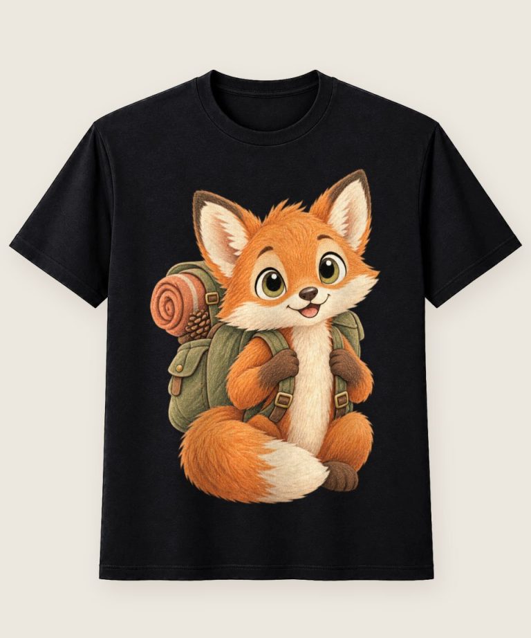 T-Shirt mit Motiv „Kleiner Fuchs Waldabenteurer Kinder“ – Kinder-T-Shirts