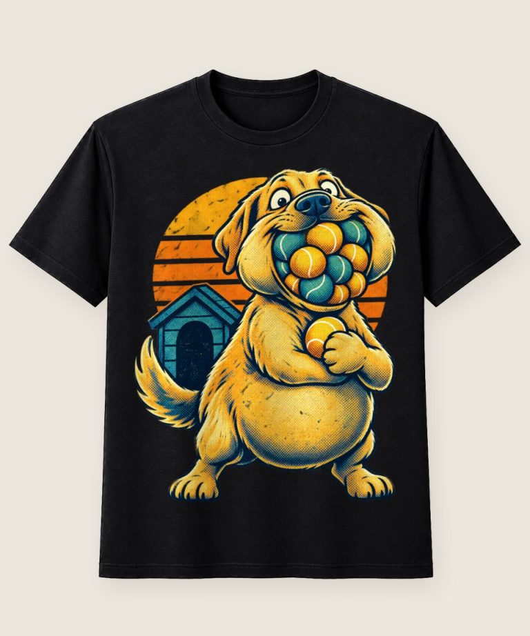 T-Shirt mit Motiv „Labrador Ball-Junkie Comic für Halter“ – Hobby & Freizeit T-Shirts