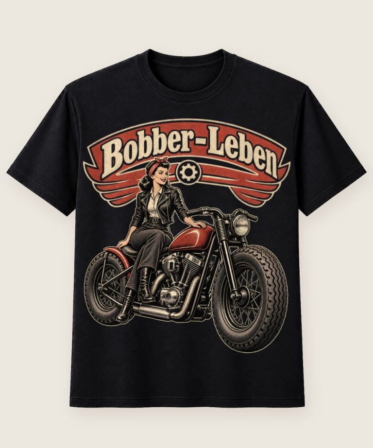 T-Shirt mit Motiv „Motorrad Chopper Bobber-Leben Biker“ – Hobby & Freizeit T-Shirts