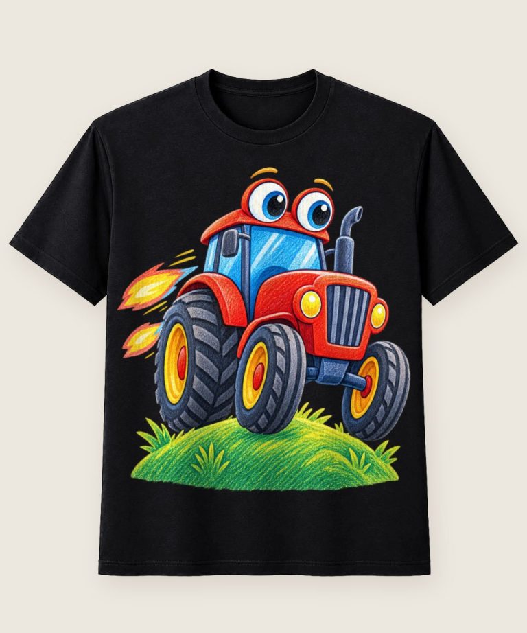 T-Shirt mit Motiv „Raketen-Traktor Zoom für Kinder“ – Kinder-T-Shirts
