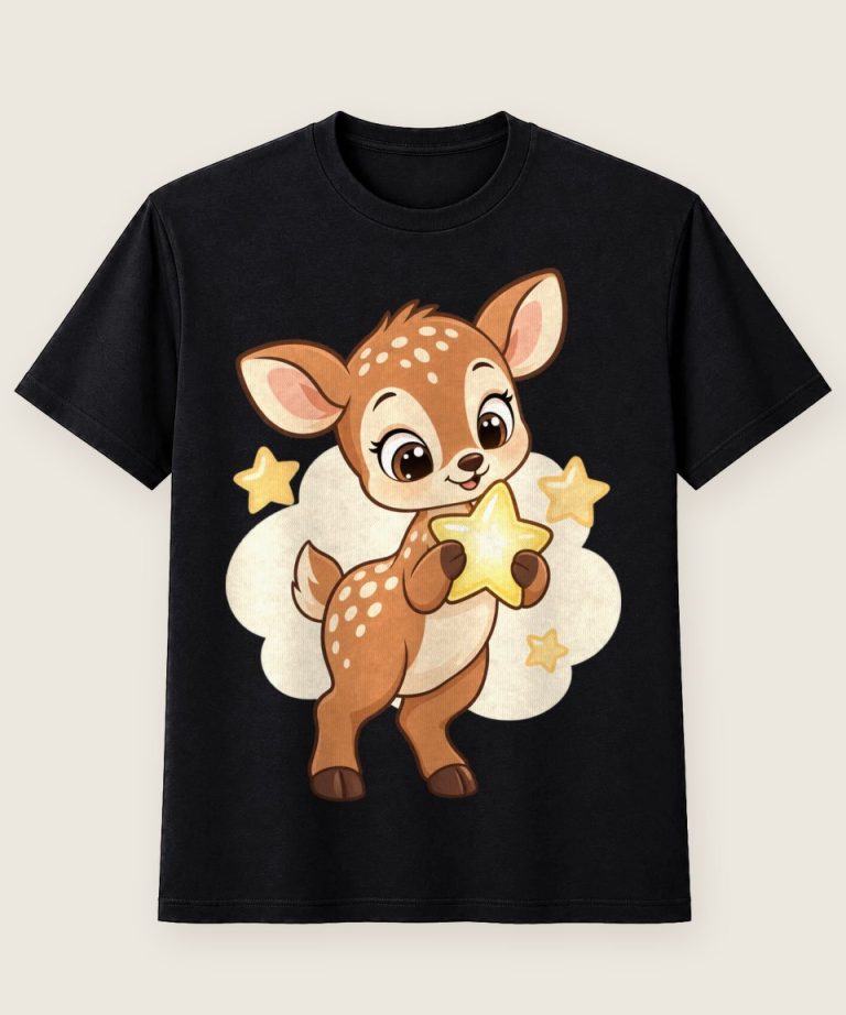 T-Shirt mit Motiv „Reh mit Stern Deer Star Dreamer Kinder“ – Kinder-T-Shirts