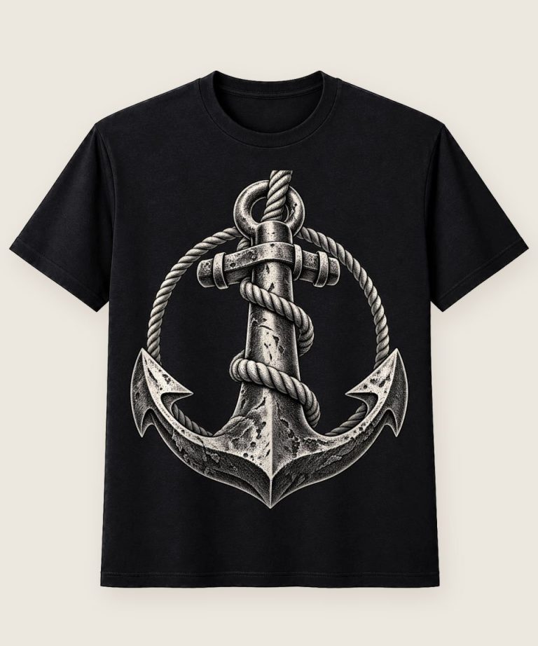 T-Shirt mit Motiv „Seefahrt Anker für Küstenfans“ – Hobby & Freizeit T-Shirts