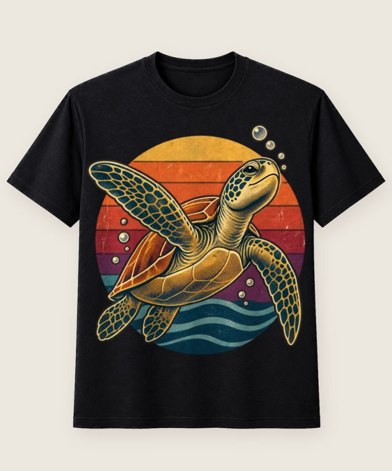 T-Shirt mit Motiv „Tauchen Meeresschildkröte Ozean“ – Hobby & Freizeit T-Shirts