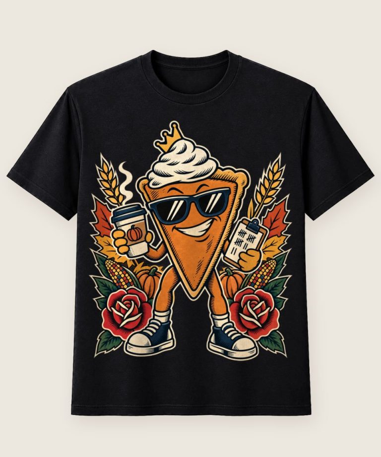 T-Shirt mit Motiv „Thanksgiving Kürbiskuchen Pumpkin-Spice-Boss“ – Thanksgiving T-Shirts