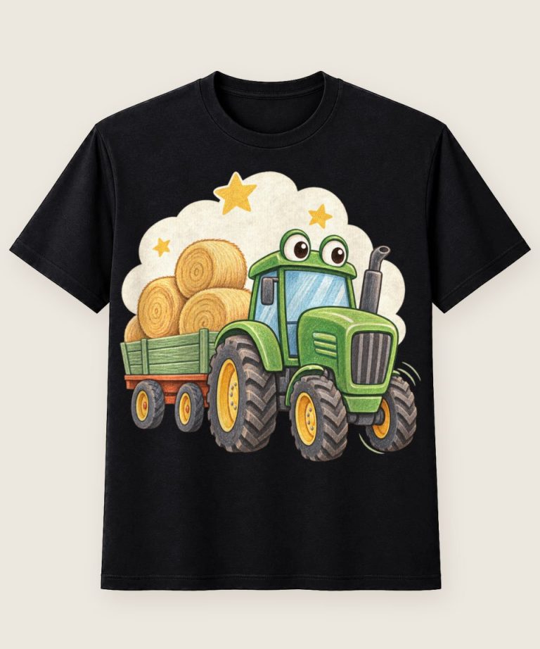 T-Shirt mit Motiv „Tractor Team Hero Traktor mit Anhänger Kids“ – Kinder-T-Shirts