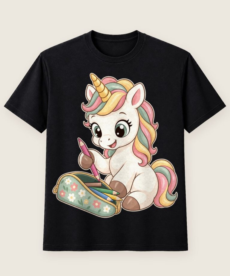 T-Shirt mit Motiv „Unicorn School Magic Malspaß Schule Kita“ – Kinder-T-Shirts