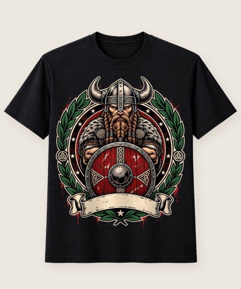 T-Shirt mit Motiv „Viking-Warrior-Emblem viking warriors“ – Hobby & Freizeit T-Shirts