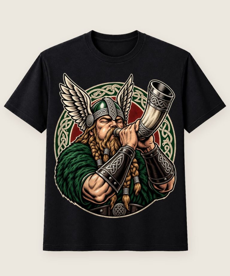T-Shirt mit Motiv „Wikinger vikings and norse culture Skalde“ – Hobby & Freizeit T-Shirts