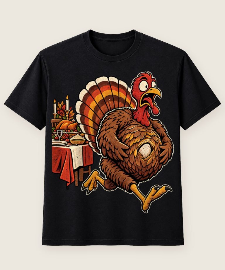 T-Shirt mit Motiv „Witziger Thanksgiving Truthahn mit Babybauch Schwangerschaft“ – Thanksgiving T-Shirts
